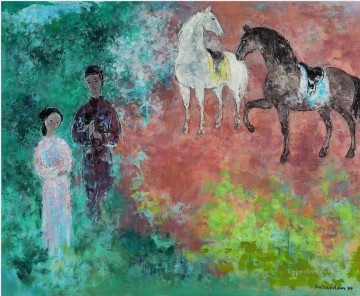 Asian Painting - VCD Talking under Trees Asian